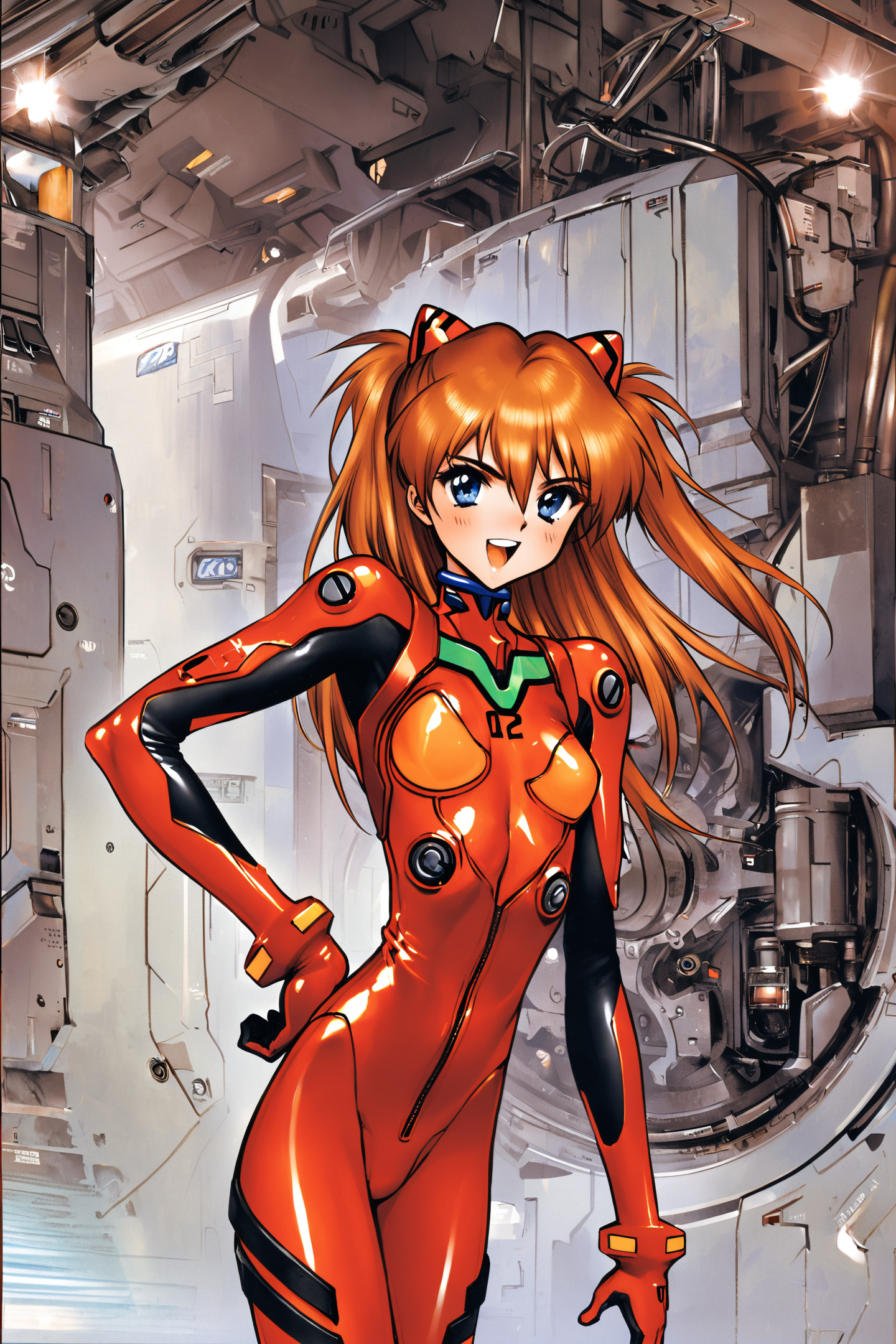 36576-1603049452-1girl,long hair,plugsuit,bodysuit,souryuu asuka langley,pilot suit,bracer,blue eyes,smile,open mouth,breasts,bangs,turtleneck,so.png